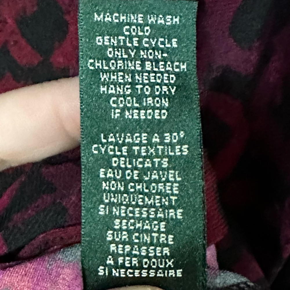 Lauren Ralph Lauren Purple/Burgundy Black‎ Stretch Jersey Ruched Details Dress 8 - Picture 12 of 13